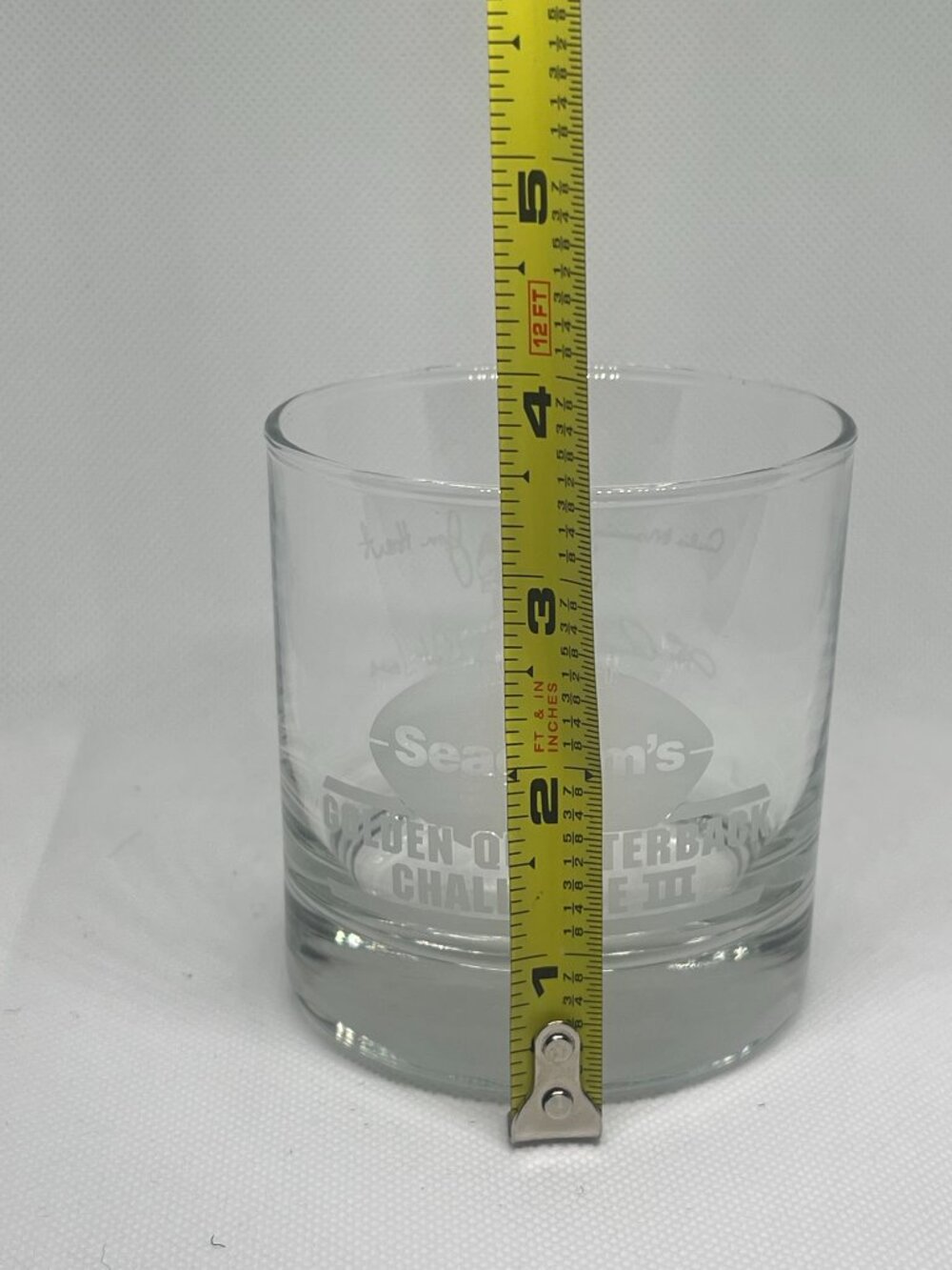 Seagram’s Golden Quarterback Challenge III Rocks Glass Set of 4 - Picture 8 of 9